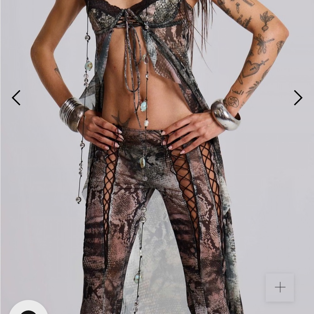 Jaded London Astoria Bralette in Snake